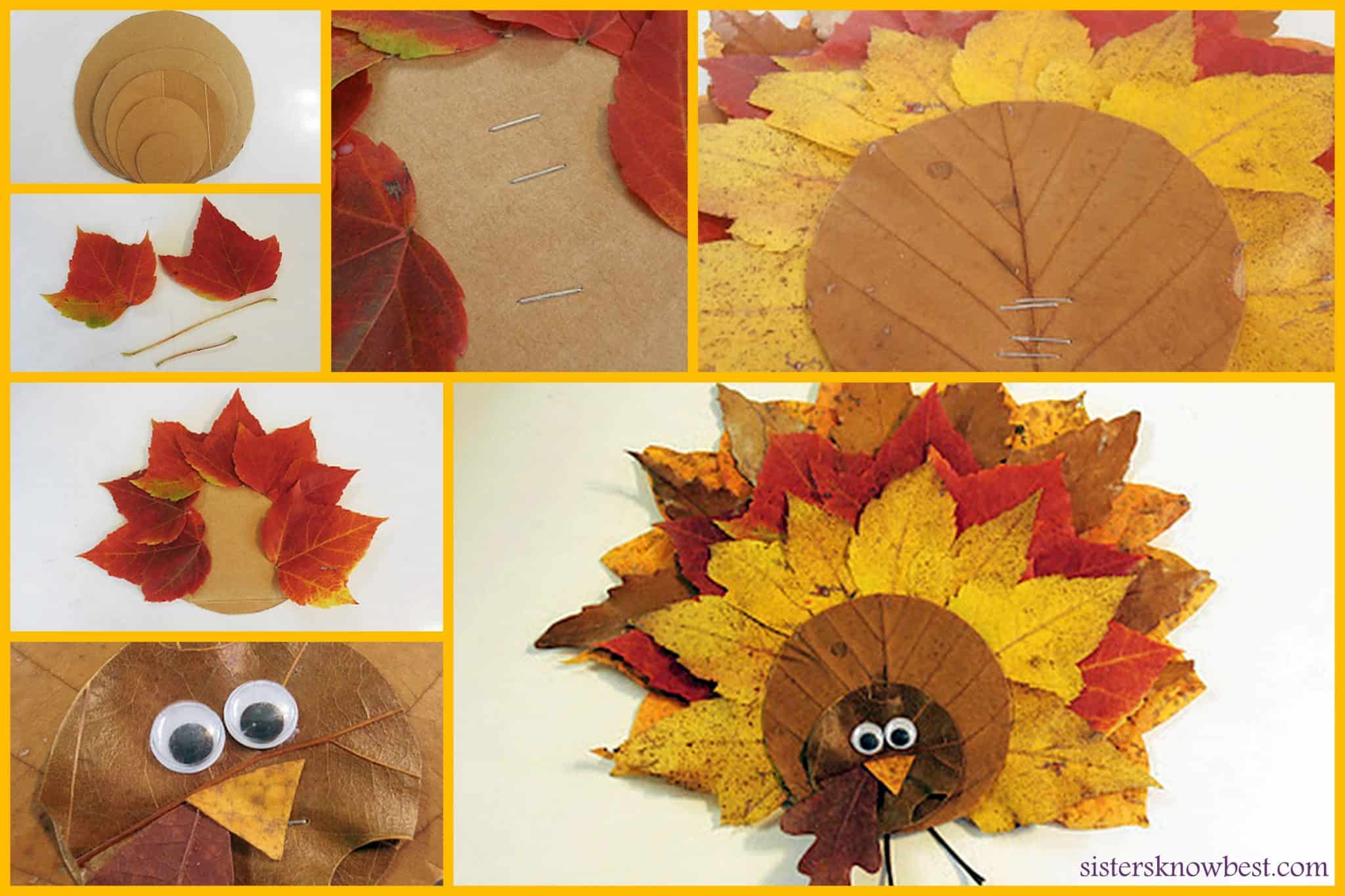 Fall Leaf Craft An Easy Diy Turkey For Thanksgiving By Skb