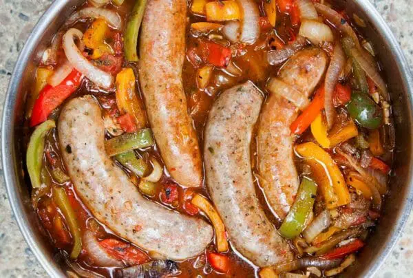 sausage, peppers and onions