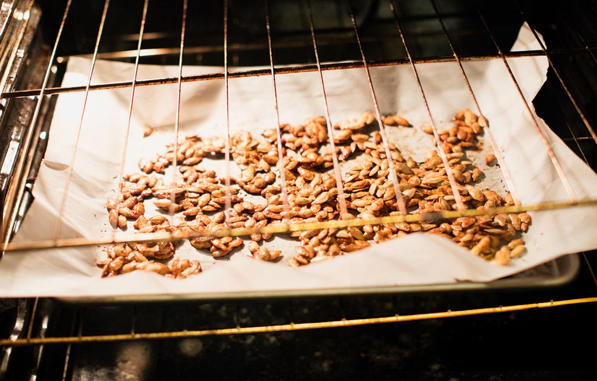 Step 3 Roast pumpkin seeds