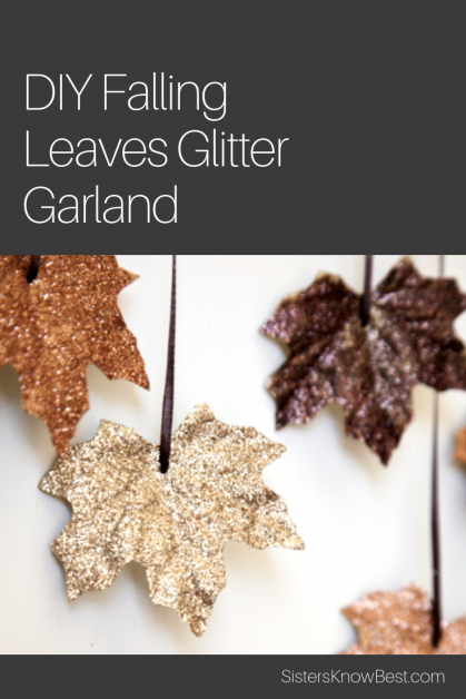 Fall leaf glitter garland