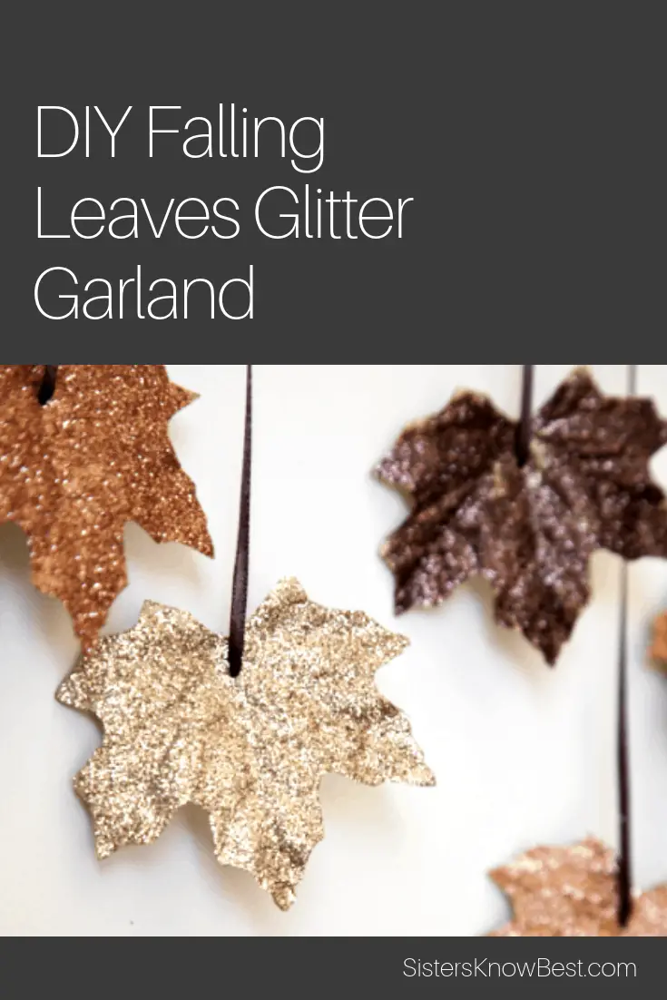 Fall leaf glitter garland