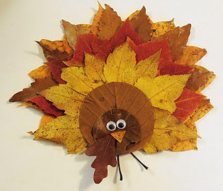 Easy DIY Fall Leaf Turkey Decoration