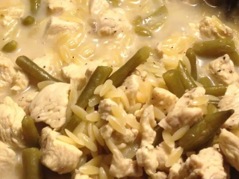 Healthy Lemon Chicken Orzo with Green Beans
