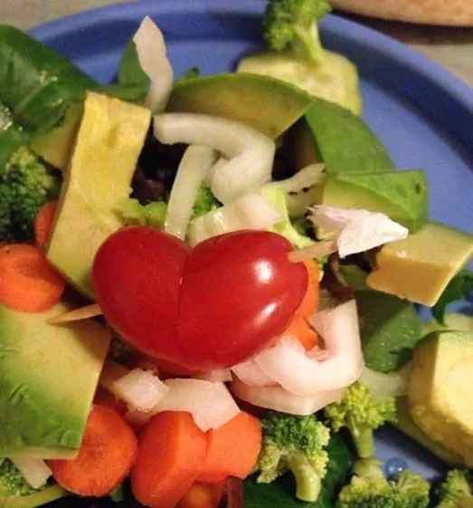 Heart tomatoes for Valentine's Day