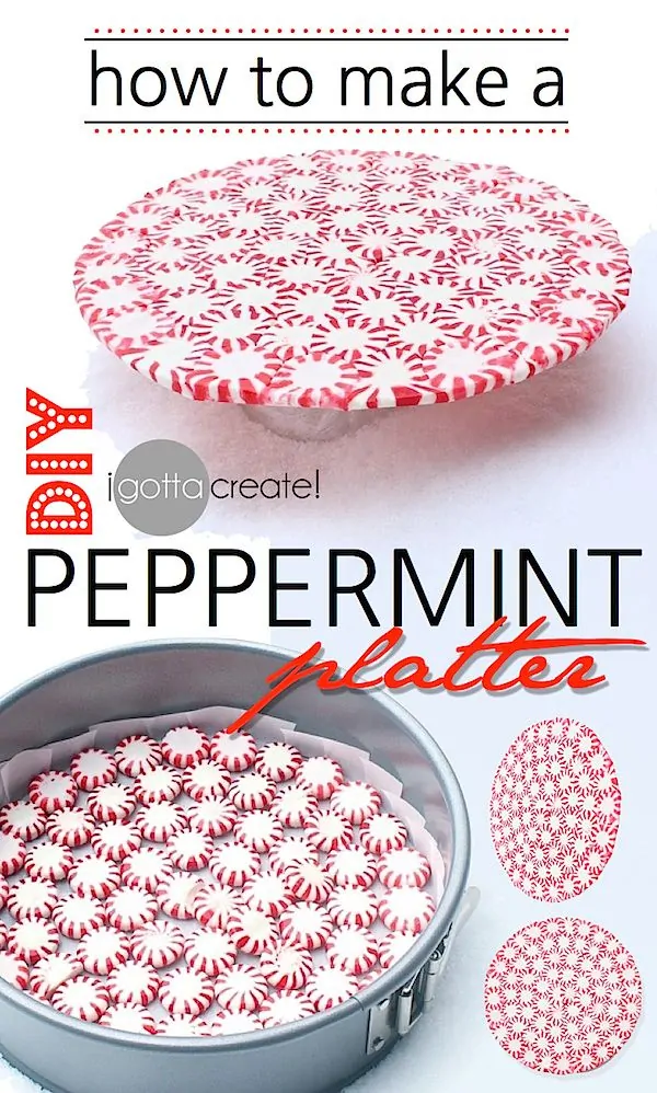 DIY Peppermint Candy Platter