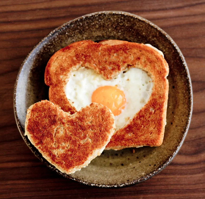 Heart Shaped Fried Egg