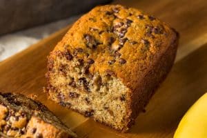 Homemade Chocolate Chip Banana Bread Ready to Eat