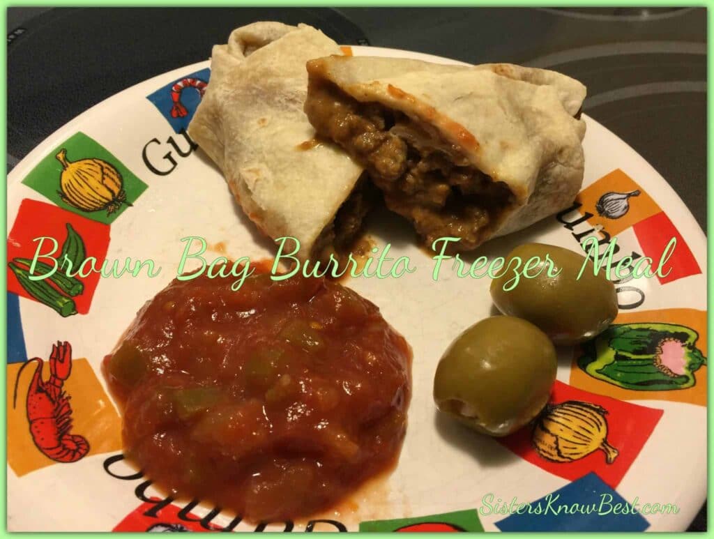 Brown Bag Beef Burrito Freezer Recipe