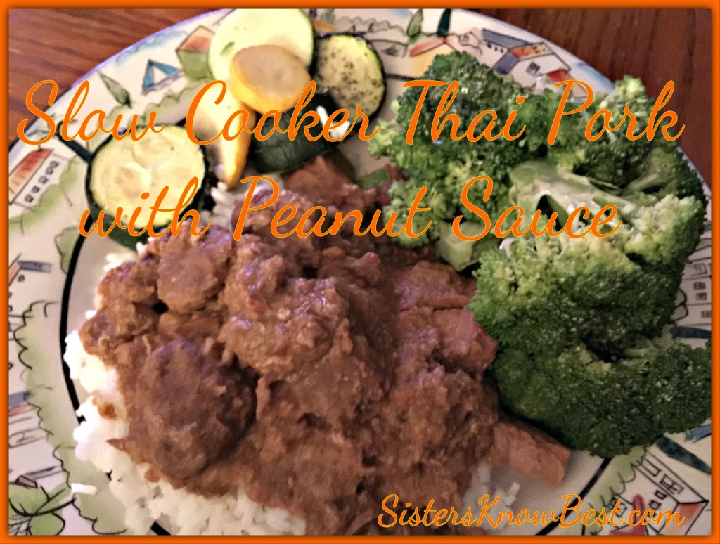 Slow Cooker Thai Pork with Peanut Sauce