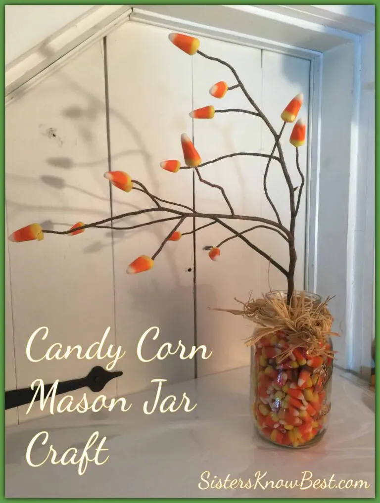 Candy Corn Halloween Mason Jar Craft