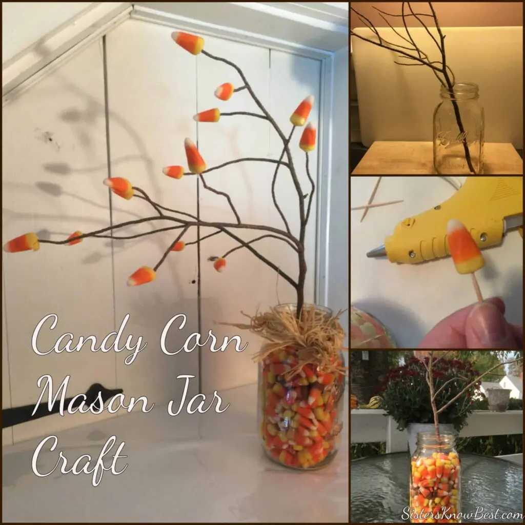 Candy Corn Mason Jar DIY Craft for Halloween
