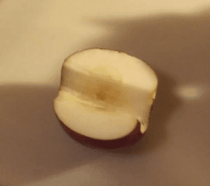 Cored apple