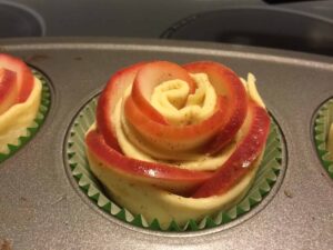 Apple rose before baking