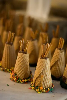 Ice cream cone teepees for Thankgsiving