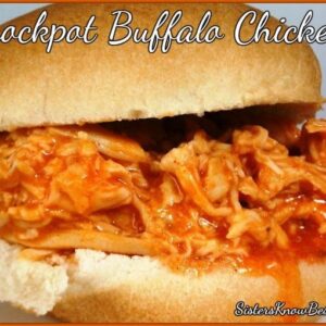 Crockpot Buffalo Chicken on a bun