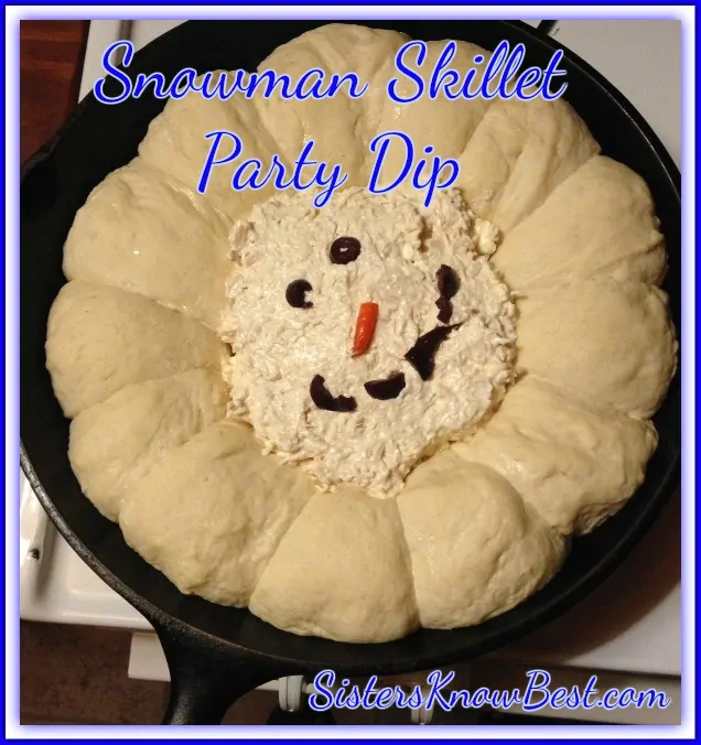 Snowman Skillet Party Dip