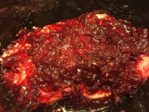 Crockpot Cranberry Glazed Pork Roast
