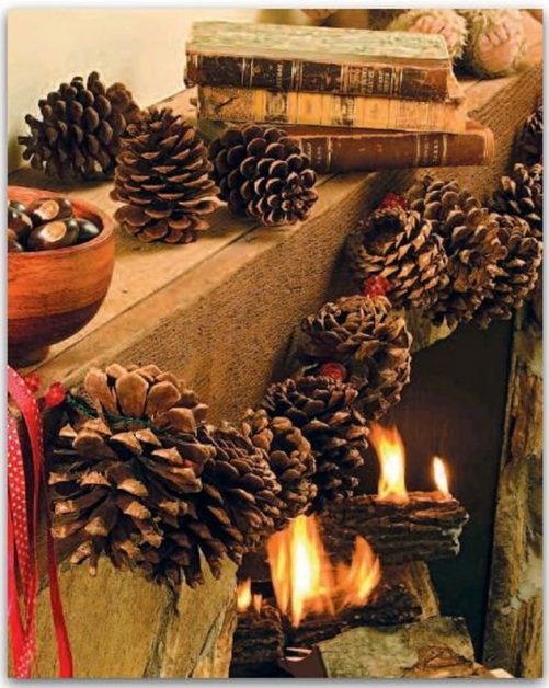 Pine Cone Garland Craft Idea