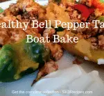 Healthy Bell Pepper Taco Boat Bake by SKBrecipes.com