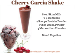 Cherry Garcia Protein Shake by SKBrecipes.com