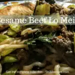 Sesame Beef Lo Mein by SKBrecipes.com