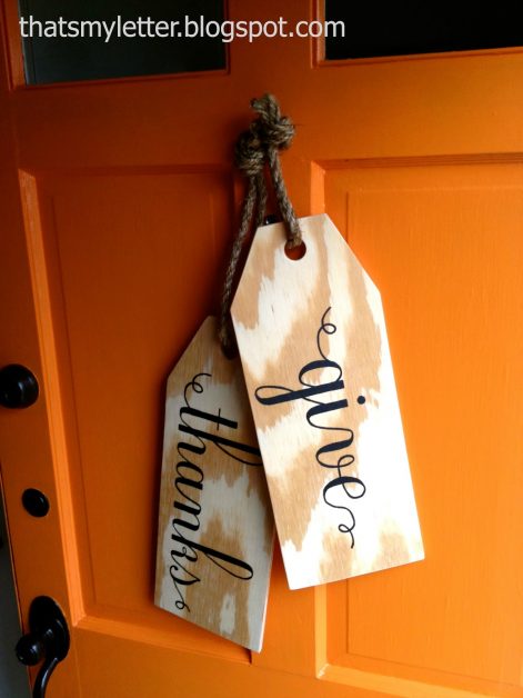 Wood door tags