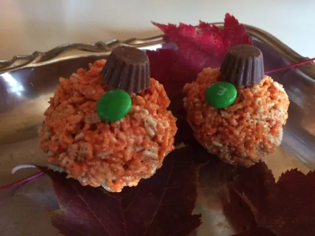 Rice Krispie Pumpkins