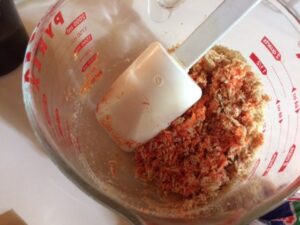 Combining all Ingredients for Rice Krispies Pumpkins