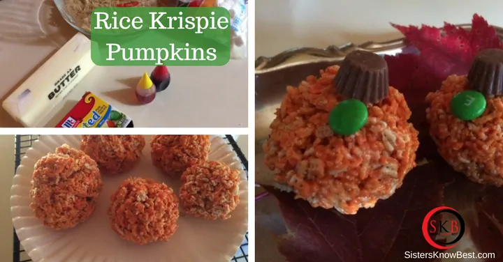 Rice Krispie Pumpkins by Sisters Know Best