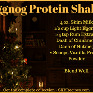 Eggnog Protein Shake by SKBrecipes.com