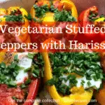 Vegetarian Stuffed Peppers with Harissa by SKBrecipes.com