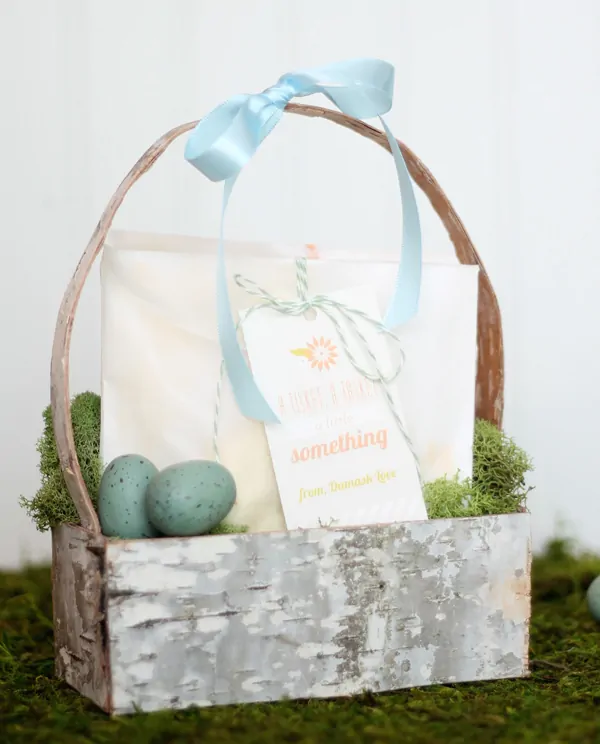 Easter Basket with Birch Bark