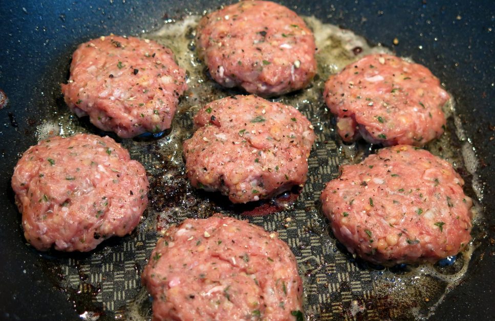 Zucchini Turkey Burgers cooking