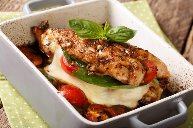 tomatoes and basil with chicken for chicken caprese