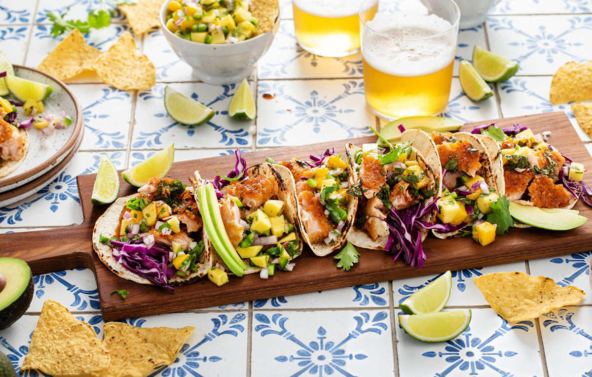 Mango Salsa with Grilled Fish Taco