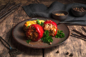 Stuffed Bell Peppers with Ground Turkey
